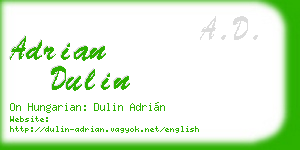 adrian dulin business card
